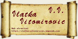 Vlatka Vitomirović vizit kartica